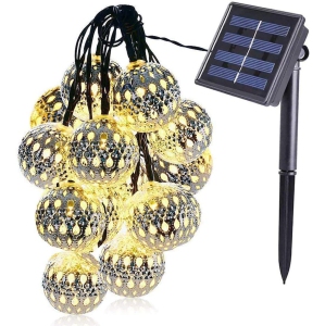 ISTAR Solar Silver Outdoor LED Solar Lights for Garden Decoration 20 LED Solar Garland String Art Fairy Light