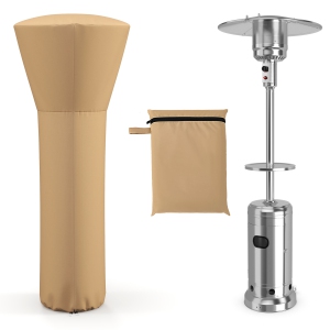 Costway Patio Standing Propane Heater Cover Waterproof W/Zipper and Bag Black