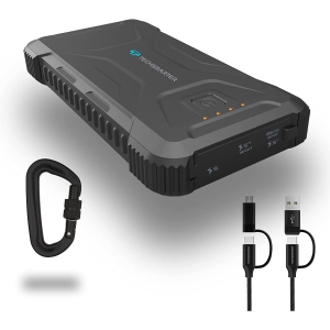 Techsmarter 20000mah Rugged & Waterproof 18W USB-C PD Power Bank. Camping & Outdoors Portable Charger for iPhone 14, 13, 12, 11, Samsung S22, S21, S20, S10, Android, iPad, Tablets