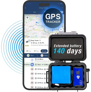 BrickHouse 140-Day GPS Tracker for Vehicles - Magnetic Case & Extended Battery - Long Lasting Car Tracker - Hidden Tracker Device - For kids, Trucks, Teens - Subscription Required