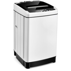 Gymax 1.5 Cu. Ft. (IEC) Compact / Portable Washer with Sanitize Cycle - White