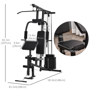 Soozier Home Gym Equipment, Multifunction Workout Machine with