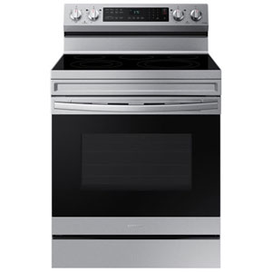 Samsung 30" 6.3 Cu. Ft. Electric Air Fry Range (NE63A6511SS) - Stainless - Open Box - Scratch & Dent