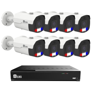 Elder AI Security Camera System Motorized 12MP NVR 8Ch PoE, 8-Camera 4K Dual-Light Outdoor 4TB, Long-Range Night Vision, Sony Sensor & NDAA, Full Color Surveillance NocVU Series