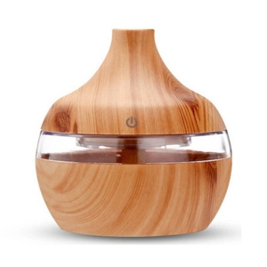 Essential Aroma Oil Diffuser Ultrasonic Wood Grain LED Light Air Humidifier