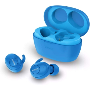 Philips TAT3215 Bluetooth 5.1 Wireless in-Ear Earbuds, TWS Stereo Headphones, IPX4, Up to 24hrs of Playtime with Power Bank Charging Case - Charges Phone - Blue