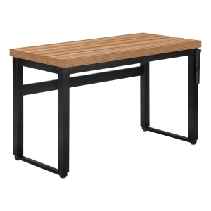 Computer Desk Standing Adjustable 48"L Work Laptop Metal Brown