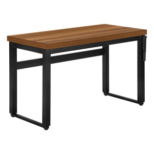 Computer Desk Standing Adjustable 48"L Work Laptop Metal Walnut