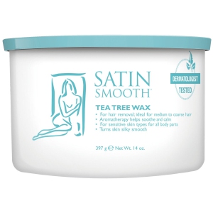 SATIN SMOOTH TEA TREE WAX 14OZ - SSW14TT