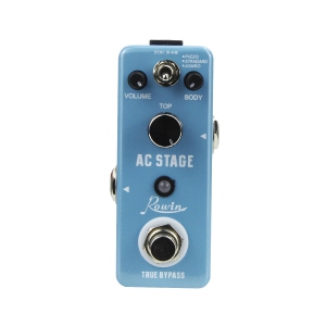 Rowin AC STAGE Acoustic Guitar Simulator Pedal 3 Working Modes Piezo/Standard/Jumbo