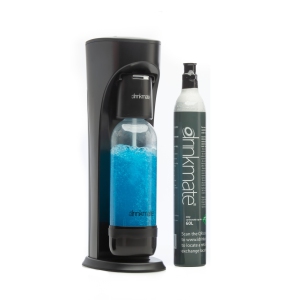 Drinkmate OmniFizz Soda Machine with 60L CO2- Carbonates Any Beverage-Matte Black