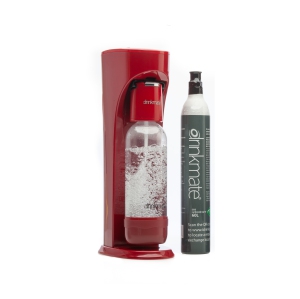 Drinkmate OmniFizz Soda Machine with 60L CO2- Carbonates Any Beverage-Royal Red