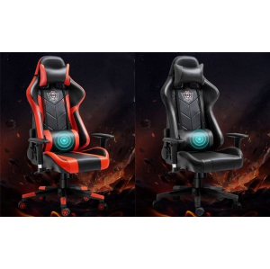 MKL Innovations® Ergonomic E-Sports Gaming & Office Chair with Headrest/ Lumbar Support Red/ Black Color