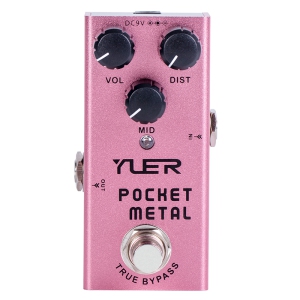 YUER Pocket Metal Distortion Electric Guitar Effect Pedal True Bypass ✅New