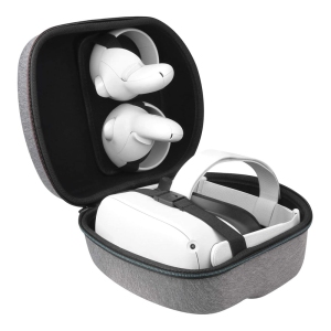 Hard Carrying Case for Oculus Quest 2 All-in-one VR Gaming Headset and Controllers Protective Storage Travel Box Black - axGear
