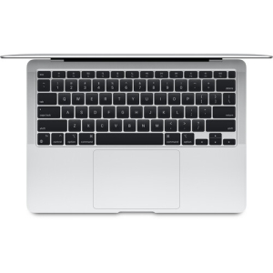 Apple MacBook Air M1 13 Inch Silver MGN93LL/A - with Red Earbuds