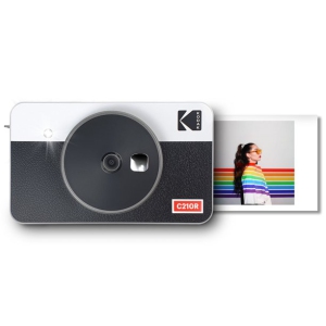 KODAK Mini Shot 2 Retro 4PASS 2-in-1 Instant Camera and Photo Printer (2.1x3.4") + 8 Sheets, White