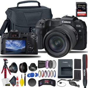 Canon EOS RP Mirrorless Camera w 24-105mm f/4-7.1 Lens + Extra Canon Battery, Creative Filters (International Version)
