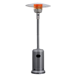 Gymax 50000 BTU Patio Standing LP Gas HeaterStainless Steel Propane W/ Wheels