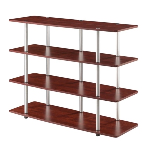 Convenience Concepts Designs2Go XL Meuble TV Highboy à quatre niveaux en bois cerisier