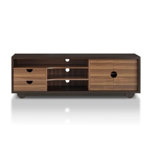 Furniture of America Evo Contemporary Wood 2-Drawer TV Stand in Brown Wenge