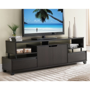 Furniture of America Eliana Wood Multi-Storage TV Stand in Cappuccino