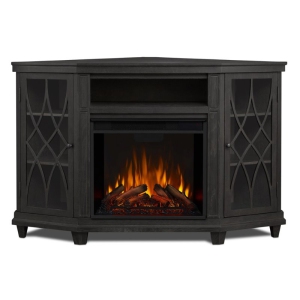 Real Flame Lynette Corner Fireplace TV Stand in Gray