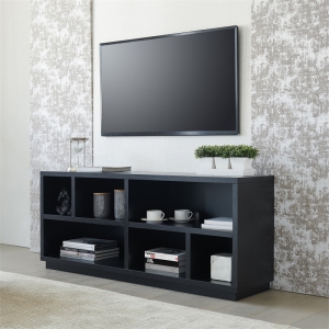 Henn&Hart 58" Black Grain TV Stand