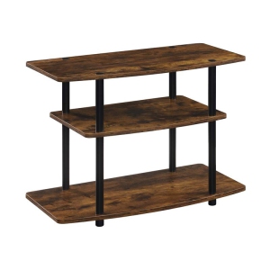 Convenience Concepts Designs2Go Three-Tier TV Stand in Nutmeg Wood Finish