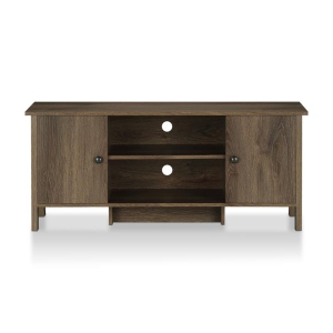 Furniture of America Knisler Transitional Wood 47" TV Stand in Distressed Walnut