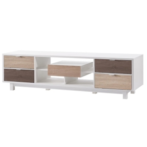 Furniture of America Aaron Contemporary Wood 71-inch TV Stand in White