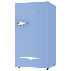 Frigidaire Retro EFR376 3.2 cu ft Mini Bar Fridge w/ Side Bottle Opener - Blue