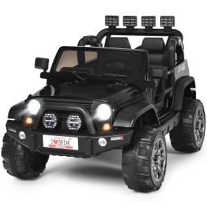 Topbuy 12V Electric Kids Ride On Truck Toys 2 Seater Jeep Car With Remote Control