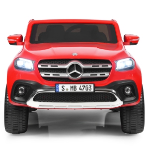Topbuy 2-Seater Electric Kids Ride On Car Licensed Benz Toy Car with Remote Control Red