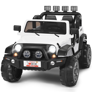 Topbuy 12V Electric Kids Ride On Truck Toys 2 Seater Jeep Car With Remote Control