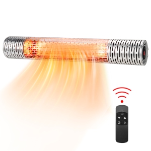 Costway Chauffage infrarouge mural 1500W pour intérieur et extérieur avec télécommande