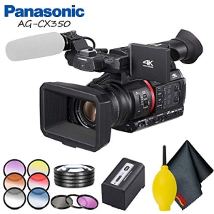 Panasonic AG-CX350 4K Camcorder Accessory Bundle with Cleaning Kit and Filter Kit