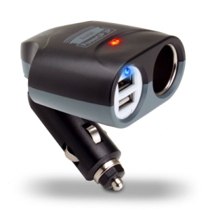 ReVIVE PowerUP 3P Universal USB Car Charger & DC Splitter Adapter w/ Dual USB Rapid Charging Ports – Works With Phones, MP3
