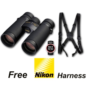 Nikon Monarch HG 10x42 High Grade Roof Prism Binoculars + Harness. Nikon Canada Lifetime warranty.