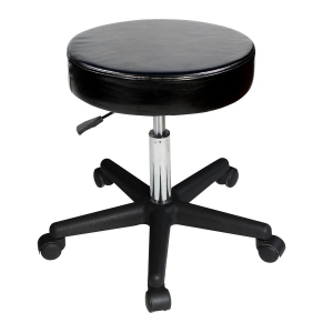 Master Massage Versatile Height Adjustable Rolling Swivel Hydraulic Stool for Salon,Beauty, Home and Office - Black