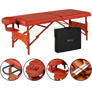 Master Massage 25" Fairlane Pro Portable Massage Table in Cinnamon without Therma-Top