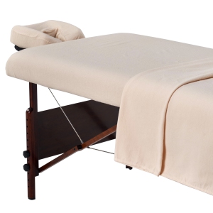 Master Massage Cotton Flannel Sheets Set (3 Piece Set) Massage Table Cover Set, SPA Bed Replacement Cover, Includes Table Cover, Face Cushion Cover, Table Sheet, Off White
