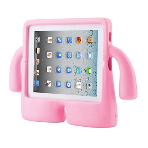 3D Silicone Shockproof Child Kids Stand Cover Case for iPad Pro 11" 1st 2nd 3rd Gen, Air 4 5 4th 5th Gen, Light Pink