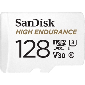128GB High Endurance Video microSDXC Card with Adapter for Dash cam- C10, U3,V30,4K UHD,Micro SD Card-SDSQQNR-128G-GN6IA