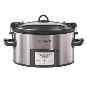 Crock Pot 7 QT Cook & Carry Programmable Easy-clean Slow Cooker - Stainless Steel (54624914)