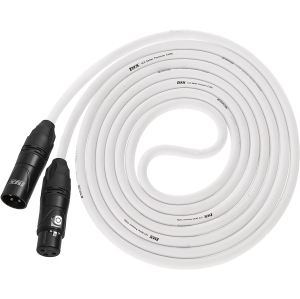 LyxPro 200 Feet XLR Microphone Cable Balanced Male to Female 3 Pin Mic Cord for Powered Speakers Audio Interface Professional Pro Audio Performance and Recording Devices - White