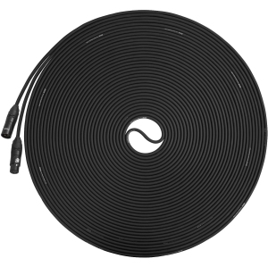 LyxPro 150 Feet XLR Microphone Cable Balanced Male to Female 3 Pin Mic Cord for Powered Speakers Audio Interface Professional Pro Audio Performance and Recording Devices - Black