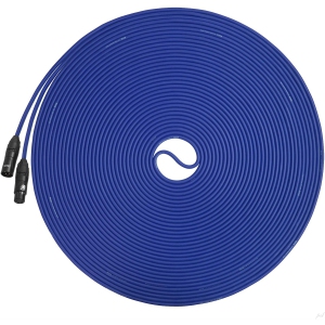 LyxPro 150 Feet XLR Microphone Cable Balanced Male to Female 3 Pin Mic Cord for Powered Speakers Audio Interface Professional Pro Audio Performance and Recording Devices - Blue