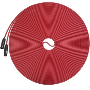 LyxPro 100 Feet XLR Microphone Cable Balanced Male to Female 3 Pin Mic Cord for Powered Speakers Audio Interface Professional Pro Audio Performance and Recording Devices - Red