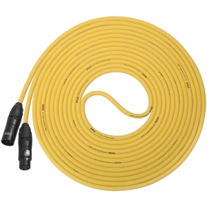 LyxPro 25 Feet XLR Microphone Cable Balanced Male to Female 3 Pin Mic Cord for Powered Speakers Audio Interface Professional Pro Audio Performance and Recording Devices - Yellow
